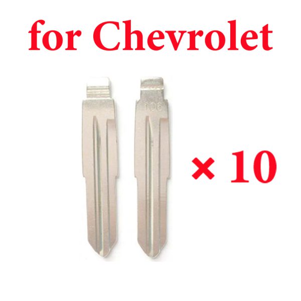 #106 Key Blade for Chevrolet - Pack of 10 - Image 2