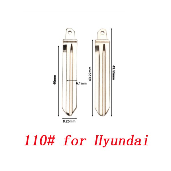 110# Key Blade For Hyundai - Pack of 10 - Image 2