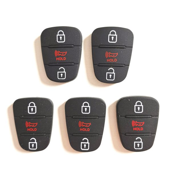 2 + 1 Buttons Rubber Pad for Hyundai  - 5 pcs - Image 3