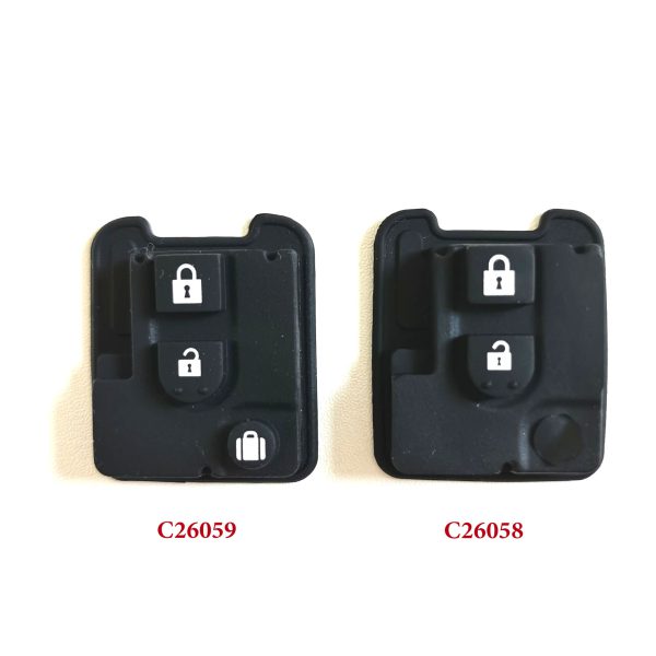 3 Buttons Rubber Pad For Nissan - 5 pcs - Image 4