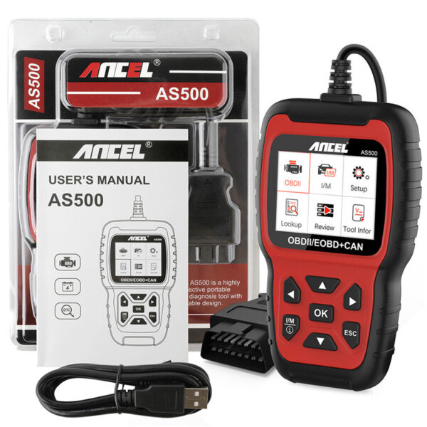 Ancel AS500 OBD2 OBD 2 Scanner Engine Code Reader OBD Car Diagnostics Tool