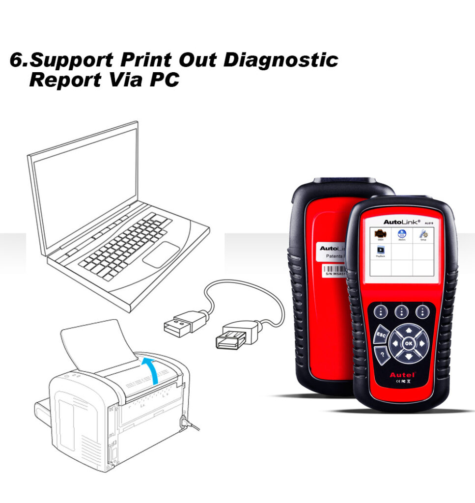 Autel AL619 Automotive diagnostic scan tool