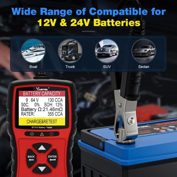 VDIAGTOOL BT310 12V/24V Multifunctional Battery Analyzer