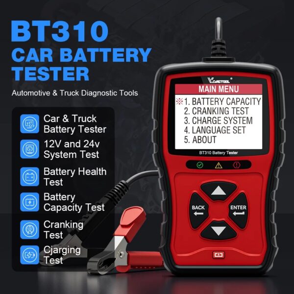 VDIAGTOOL BT310 12V/24V Multifunctional Battery Analyzer