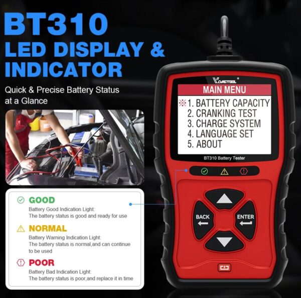 VDIAGTOOL BT310 12V/24V Multifunctional Battery Analyzer