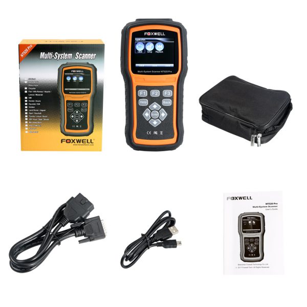 Foxwell NT520 Pro Multi-System Scanner with Free Mercedes Benz Software and Extra Foxwell Benz 38Pin and Extension Cable - Image 5