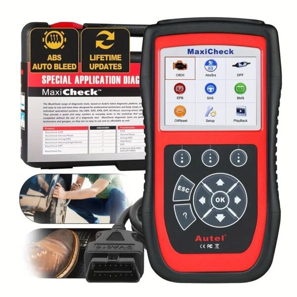 Professional MaxiCheck Pro OBD2 Scanner with ABS Scan Tool for Auto Bleeding, SRS Reset, SAS, EPB, BMS Services