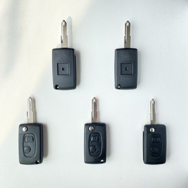 Modified Flip Remote Key Shell 2 Button for Peugeot Citroen VA3L - pack of 5 - Image 5