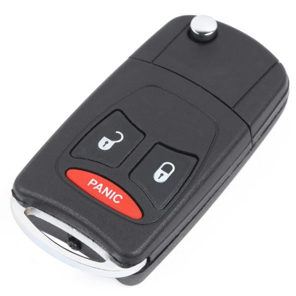 Modified Flip Remote Key Shell 3 Button for Chrysler- pack of 5 - Image 2