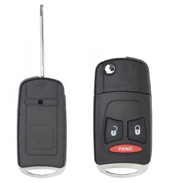 Modified Flip Remote Key Shell 3 Button for Chrysler- pack of 5 - Image 4