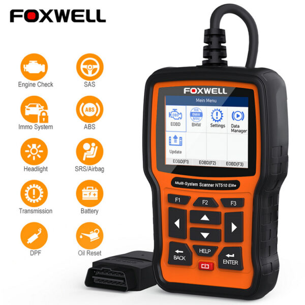 FOXWELL NT510 Elite OBD2 Scanner All System Scan Code Reader