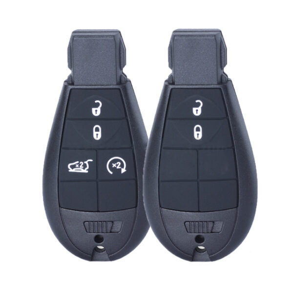 Remote Key Shell Case for Chrysler Jeep Grand Cherokee Dodge Durango Magnum Ram 300C 2009 2010 2011 2012 2013 - pack of 5