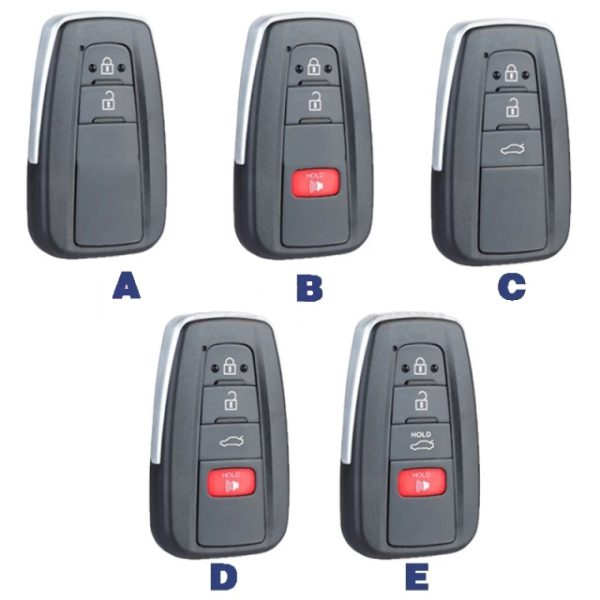 Smart Remote Key Shell Case Housing Replacement for Toyota Prius C-HR Model B- pack of 5 - Image 8