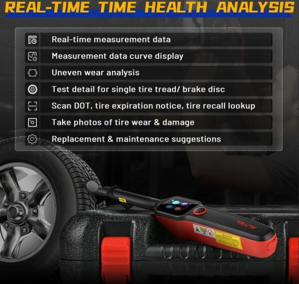 utel MaxiTPMS TBE200 Tire Tread Depth and Brake Disc Wear Examiner