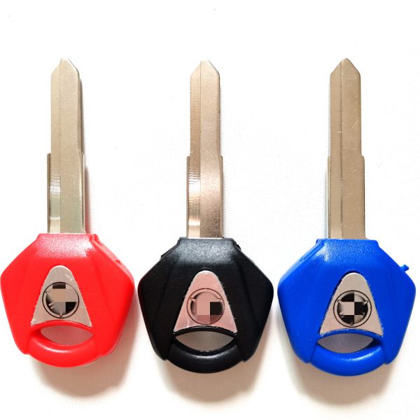 Transponder Key Shell with Left blade for Yamaha Motorcycle Red Color  -  Pack of 5 - Image 3