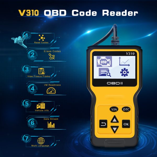 V310 Car MINI OBD II Auto Scanner Code Reader Car Holder Reading Card - Image 8