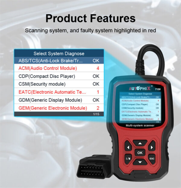 AUTOPHIX 7150 Elite Full Systems Diagnostic Scan Tool for Ford