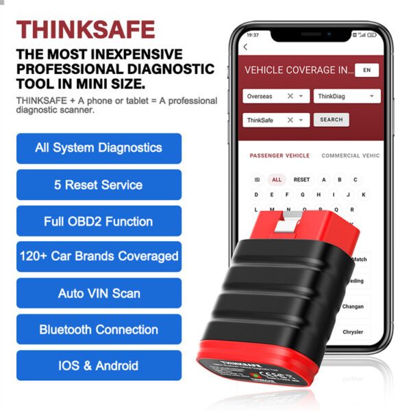 Thinkcar Thinksafe OBD2 Bluetooth Scanner