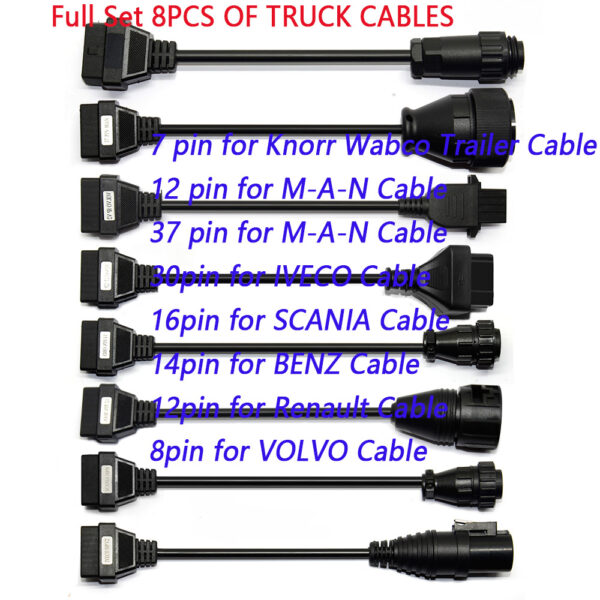 8PCS Truck Cable For AUTO DS150 TCS OBD2