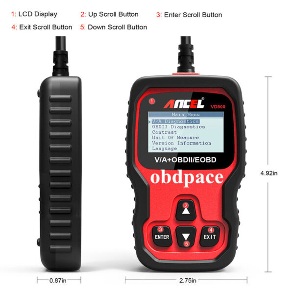 Ancel VD500 OBD2 Scanner