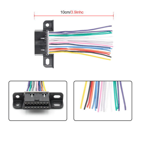 OBD2 female 16 pins diagnostic interface extension cable