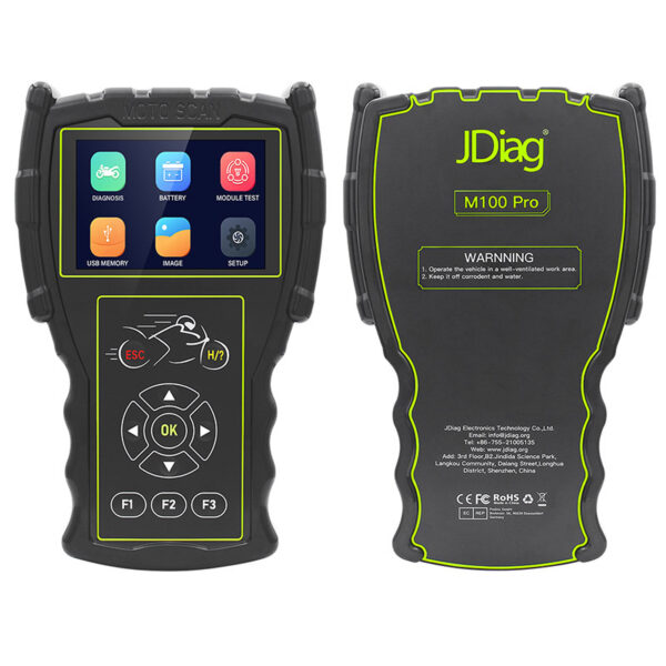 JDiag M100 PRO Moto Scanner Battery Tester