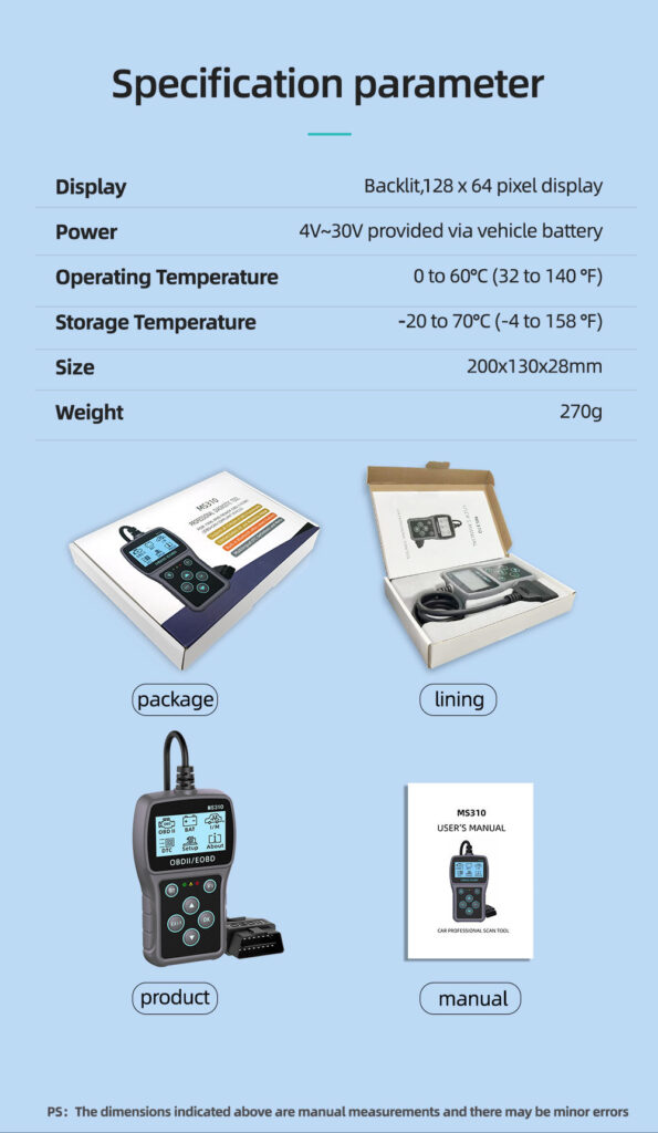 MS310 OBD2/EOBD