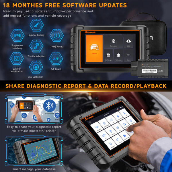 FOXWELL NT809BT OBD2 Bluetooth Car Diagnostic Tool