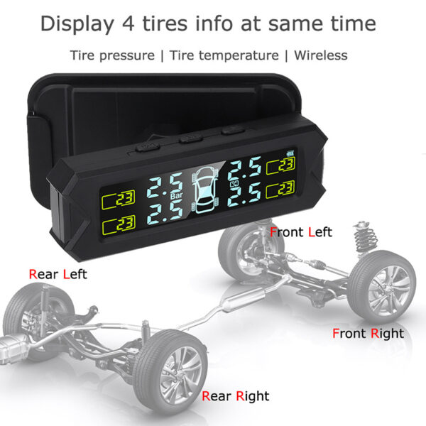 Solar car tire pressure monitor TY08 TPMS