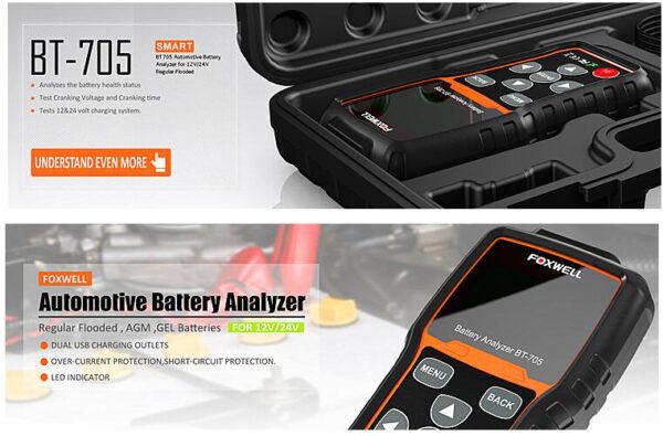 Foxwell BT705 12V 24V Battery Analyzer