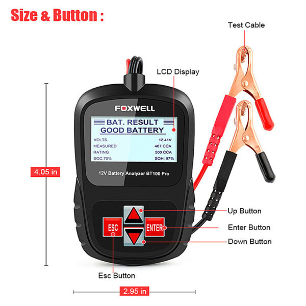 FOXWELL BT100PRO 12V Car Battery Tester