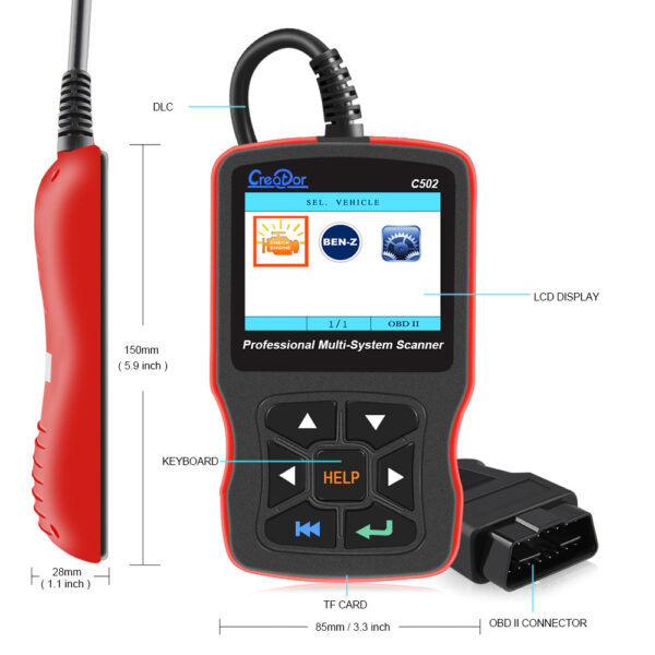 Creator C502 for BENZ & OBDII/EOBD Multi-system Scanner