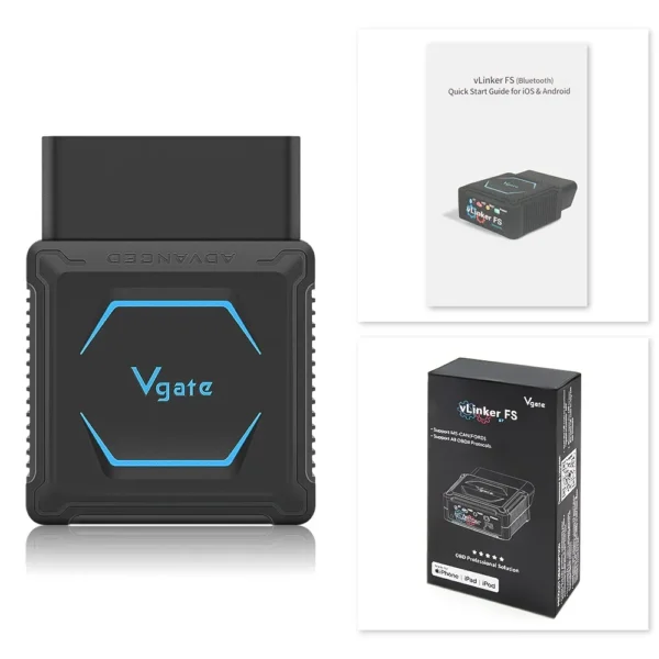 2024 Original Vgate VLinker FS Bluetooth ELM327 Free Firmware Updates OBDII Diagnostic Scanner OBD II Multifunctional Device - Image 2