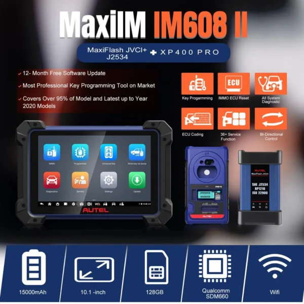 Autel MaxiIM IM608 II (IM608 PRO II) Automotive All-In-One Key Programming Tool US Version - Image 9