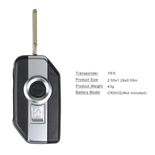 2023 OEM BMW Motorcycle Smart Card Key with 8A Chip 2 Buttons Shell Complete Key