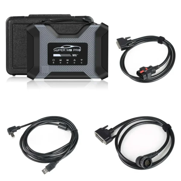 SUPER MB PRO M6+ for Benz Trucks Diagnoses Wireless Diagnosis Tool with OBD2 16pin Cable + USB Cable + 14pin Cable