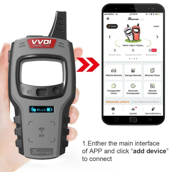 2023 Xhorse VVDI XDKTMGEN MINI Key Tool Global Version Without Copy 48 Transponder (96 bit) Function No Tokens - Image 2