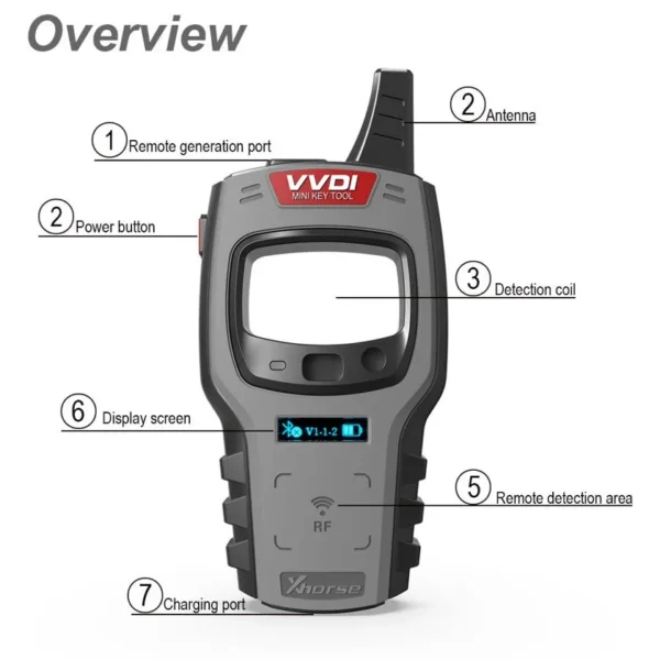 2023 Xhorse VVDI XDKTMGEN MINI Key Tool Global Version Without Copy 48 Transponder (96 bit) Function No Tokens - Image 3