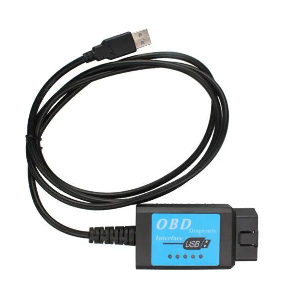 USB ELM327 V1.4 Plastic OBDII EOBD CANBUS Scanner with FT232RL Chip Software V2.1