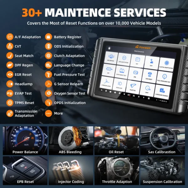 FOXWELL NT1009 OBD2 Car Diagnostic Tools All System 34+ Reset All Makes Free Bi-directional ECU Coding OBD 2 Automotive Scanner - Image 5