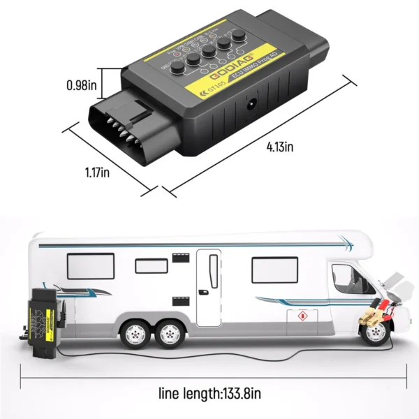 GODIAG GT105 OBD II Break Out Box OBD Assistant ECU IMMO Prog AD ECU Connector - Image 8