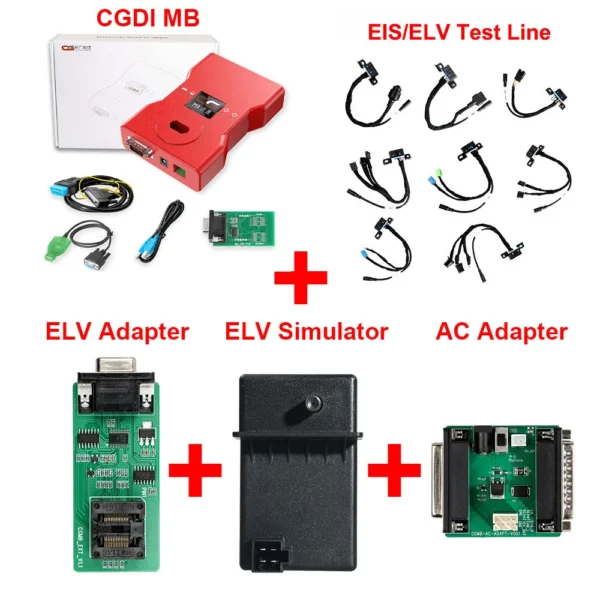 CGDI MB with Full Adapters including EIS Test Line + ELV Adapter + ELV Simulator + AC Adapter + NEC Adapter with Diode