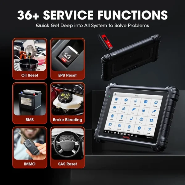 2023 Autel MaxiCOM MK906 PRO Scanner Upgraded of MS906 Pro/MK906BT Diagnostic Tool with Advanced ECU Coding - Image 8