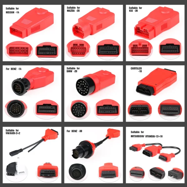 Autel MaxiSys MSOBD2KIT Non-OBDII Adapters Kit OE-Compliant Connectors Compatible with Maxisys Ultra MS919 MS909 MK908P Elite II - Image 2