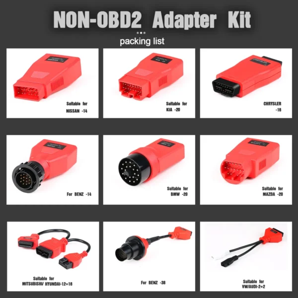 Autel MaxiSys MSOBD2KIT Non-OBDII Adapters Kit OE-Compliant Connectors Compatible with Maxisys Ultra MS919 MS909 MK908P Elite II - Image 3