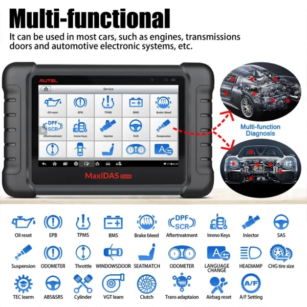 Original Autel MaxiDAS DS808K Tablet Diagnostic Tool Full Set Support Injector Coding & Key Coding - Image 6