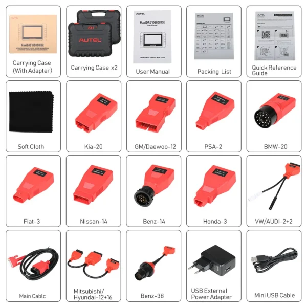 Original Autel MaxiDAS DS808K Tablet Diagnostic Tool Full Set Support Injector Coding & Key Coding - Image 8