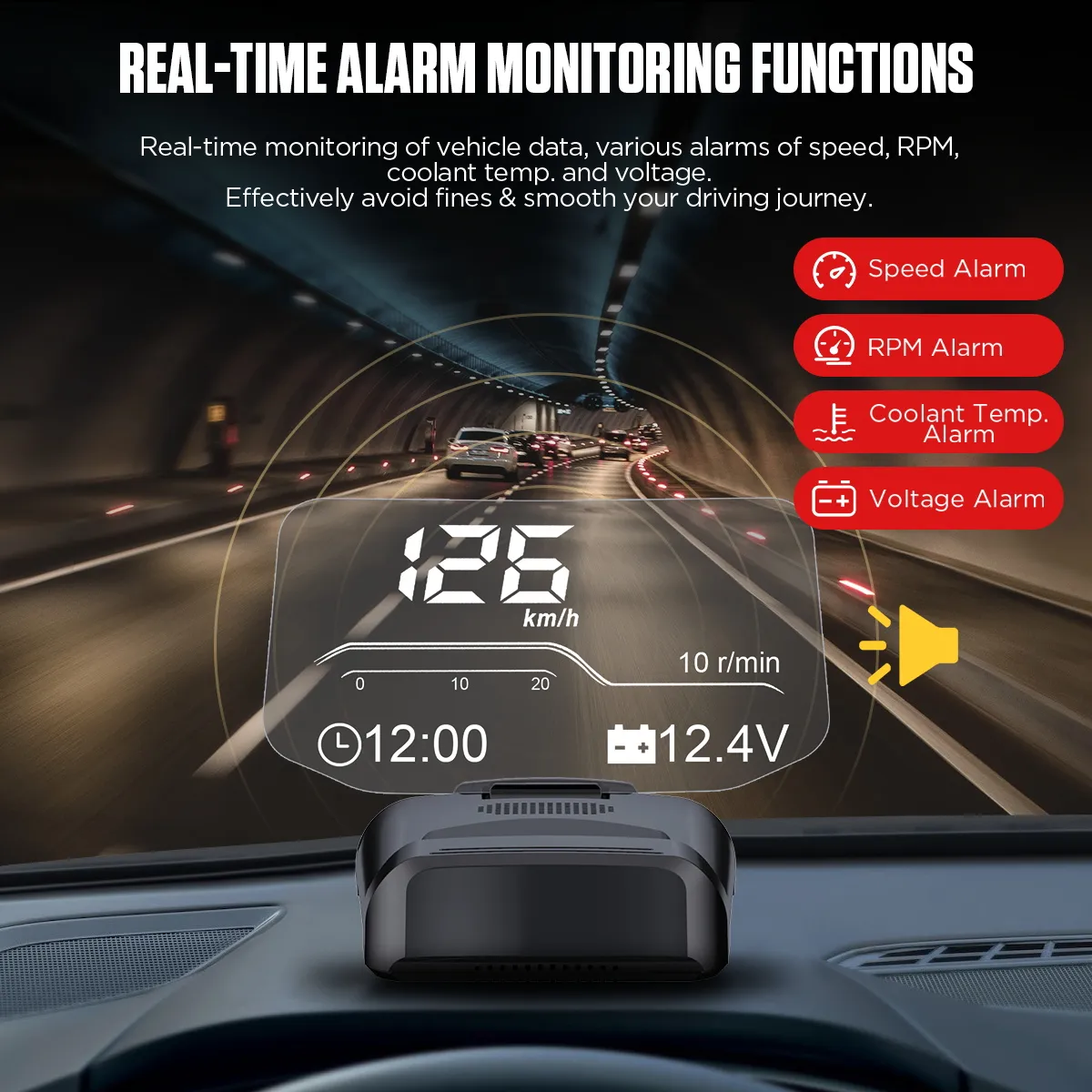 Autool Navigation AUTOOL X500 OBD2 Scanner HUD & Car Bluetooth GPS Navigation Head Up ...