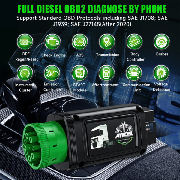 ANCEL HD110 Bluetooth Diesel Heavy Duty Truck Scanner