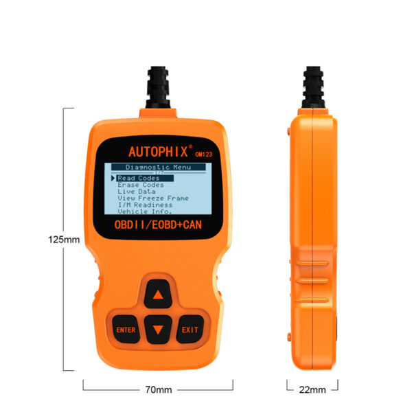 AUTOPHIX OM123 OBD2 EOBD CAN Hand-held Engine Code Reader - Image 2